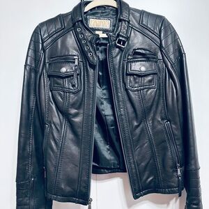 Black leather Michael Kors jacket